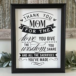 Thank You Mom Wall Decor